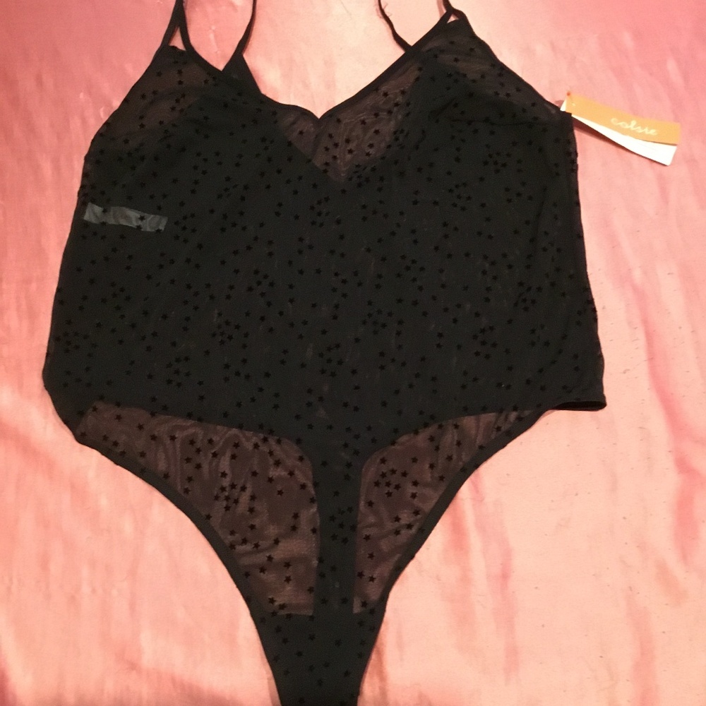 NWT Colsie Sleep Teddy Black Size XL Star Print